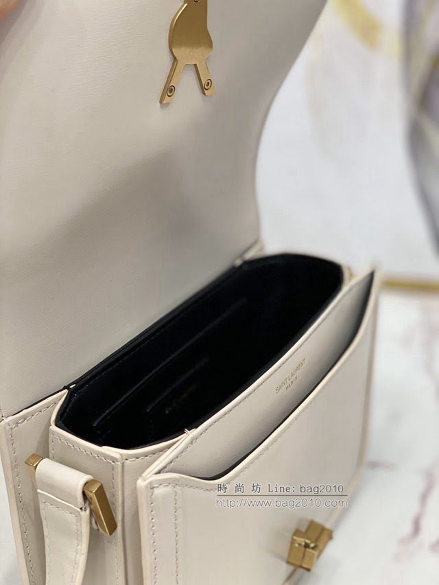YSL爆款女士包包 聖羅蘭經典款MONOGRAM金屬旋扣小號郵差包 YSL肩背斜挎包 634306  jjh1108